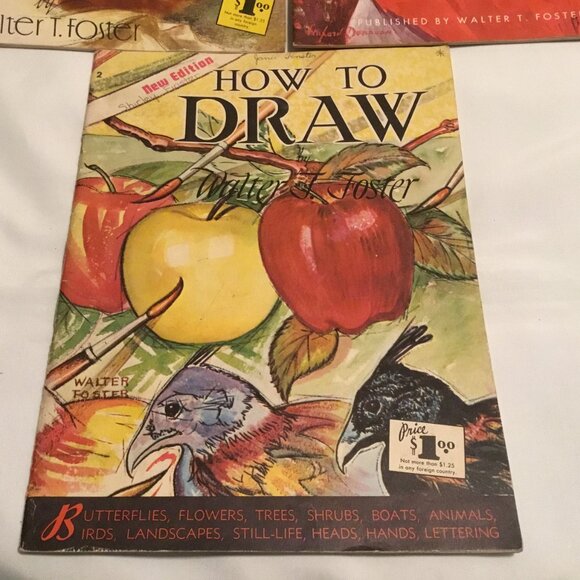 Vintage Walter T. Foster Art Books - Lot Of 3 How To Draw/Oil PAINT - Picture 5 of 10